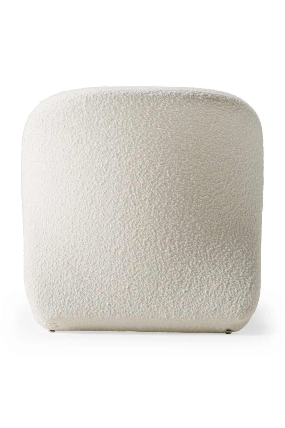   White Vegan Leather Curved Accent Chair | Oroa.com