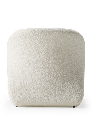   White Vegan Leather Curved Accent Chair | Oroa.com