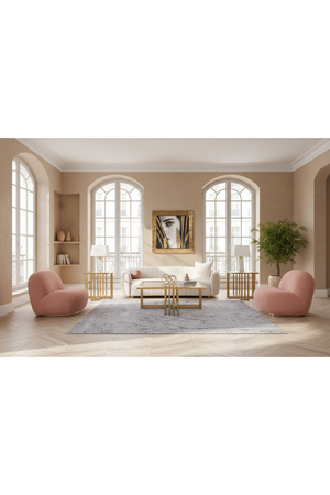   Pink Piped Cream Sofa | Oroa.com