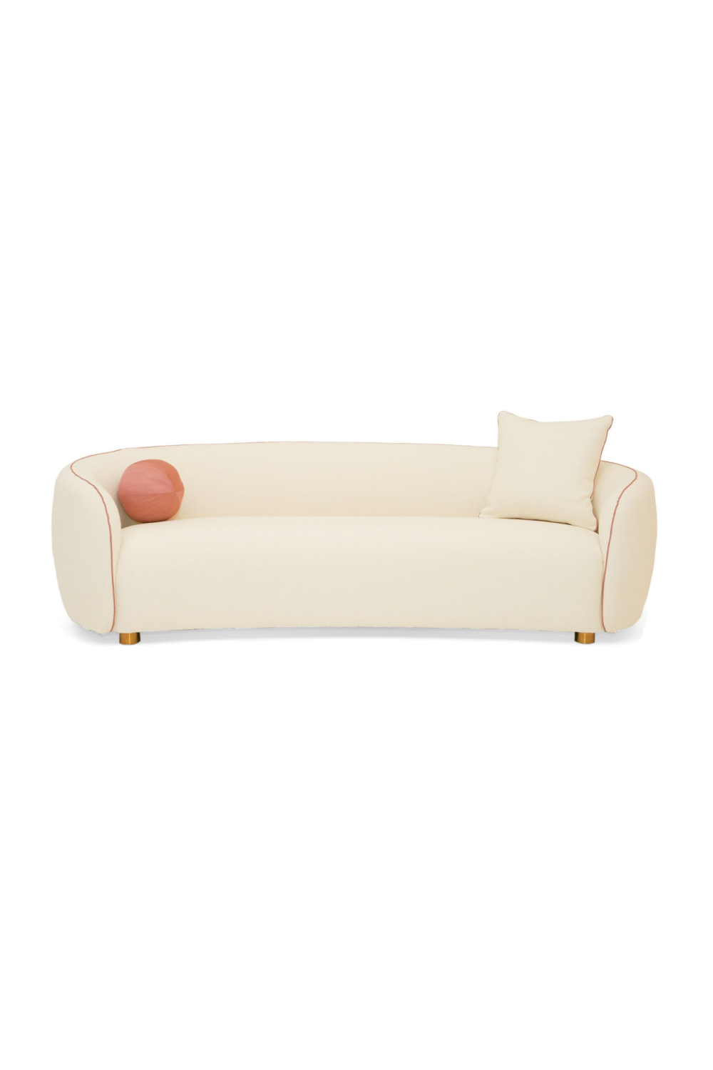   Pink Piped Cream Sofa | Oroa.com