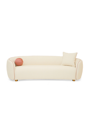   Pink Piped Cream Sofa | Oroa.com