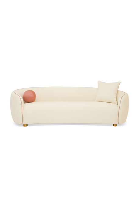  Pink Piped Cream Sofa | Oroa.com