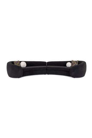   Black Curved Sectional Sofa | Oroa.com