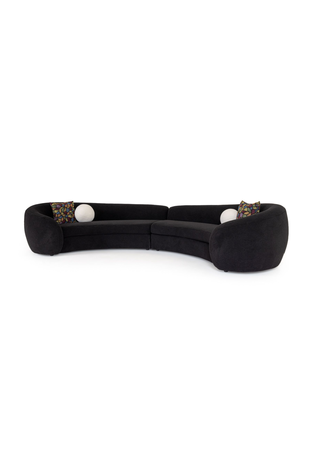   Black Curved Sectional Sofa | Oroa.com