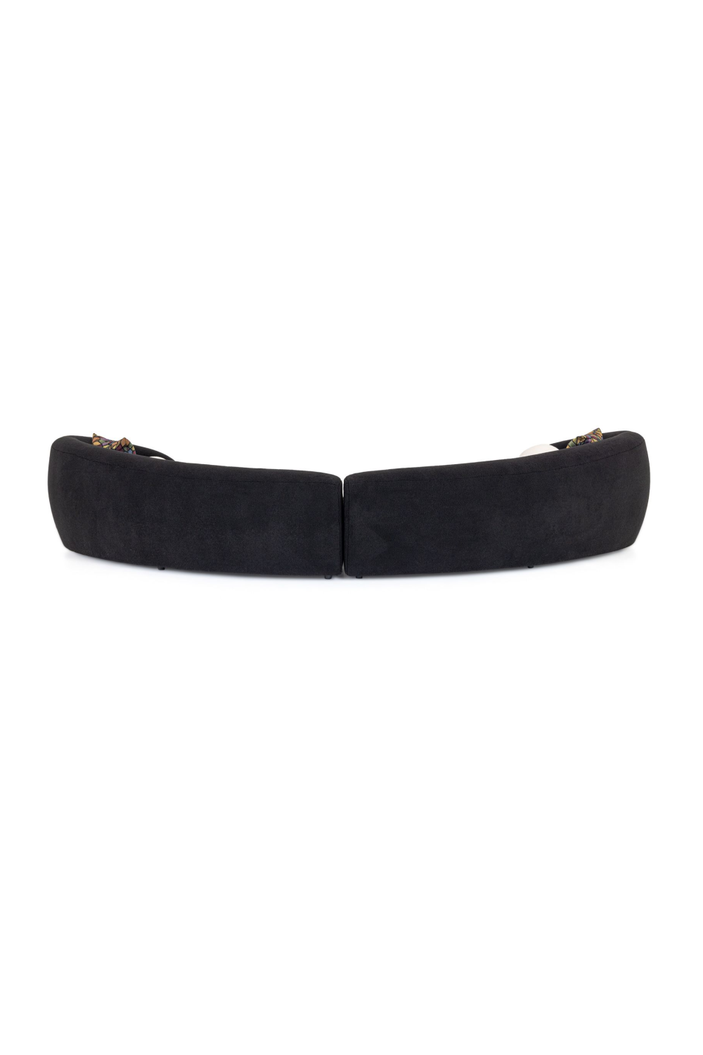   Black Curved Sectional Sofa | Oroa.com