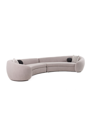   Gray Curved Sectional Sofa | Oroa.com