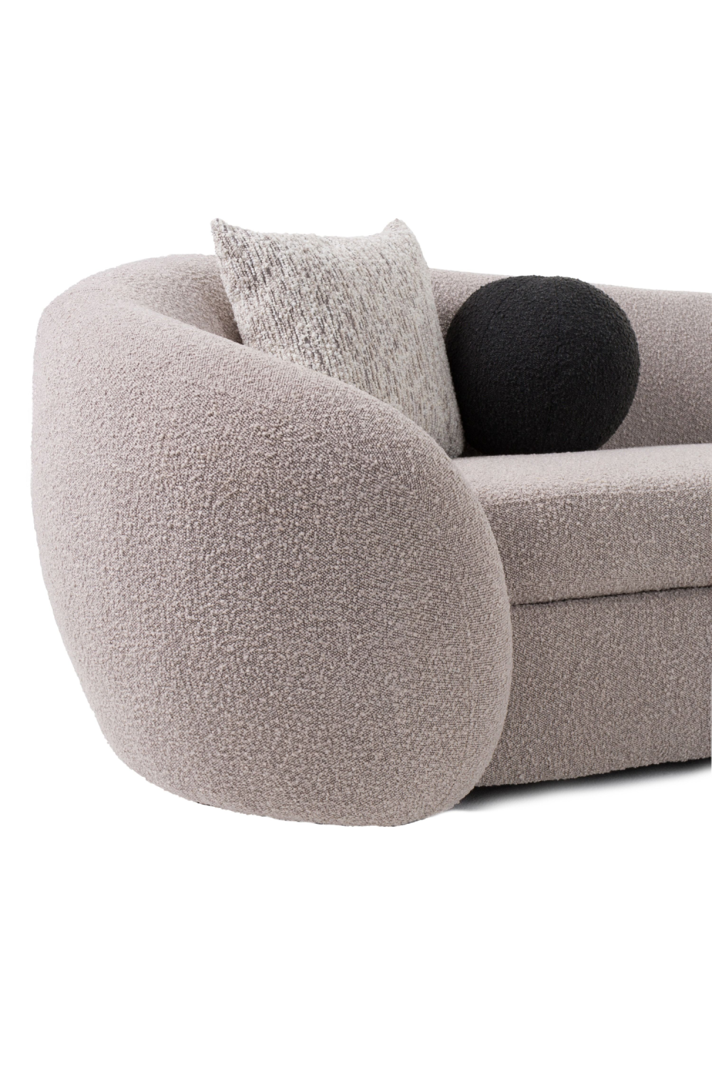   Gray Curved Sectional Sofa | Oroa.com