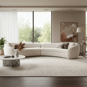   Curved White Sectional Sofa | Oroa.com