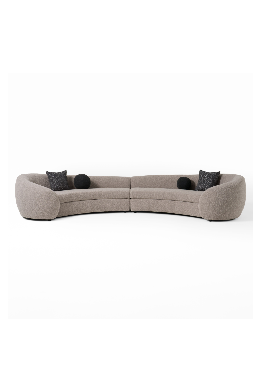   Gray Curved Sectional Sofa | Oroa.com