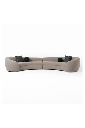   Gray Curved Sectional Sofa | Oroa.com