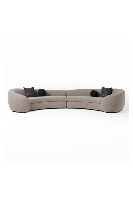   Gray Curved Sectional Sofa | Oroa.com