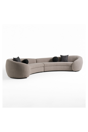   Gray Curved Sectional Sofa | Oroa.com
