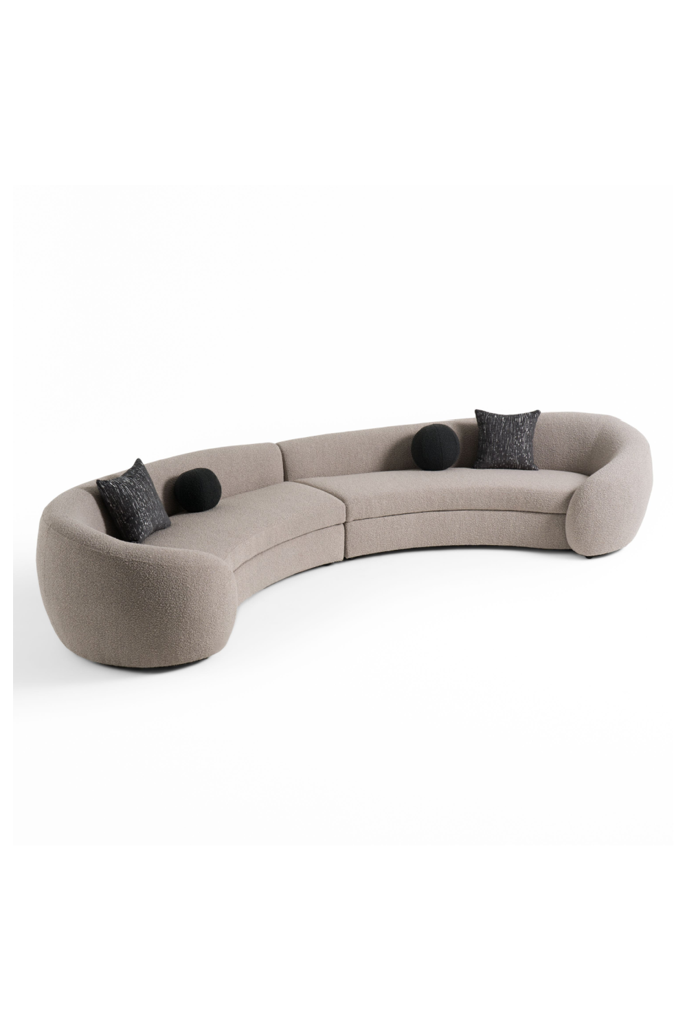   Gray Curved Sectional Sofa | Oroa.com