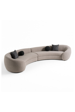   Gray Curved Sectional Sofa | Oroa.com