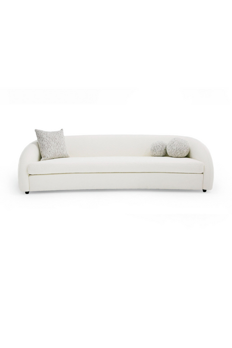   Curved White 4-Seater Sofa | Oroa.com
