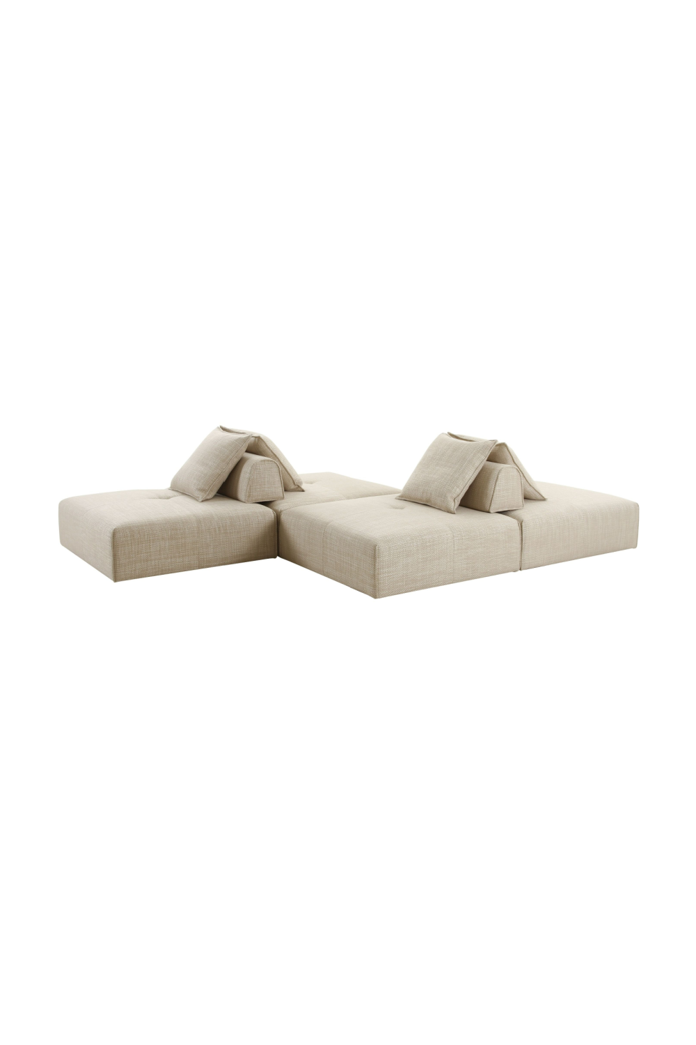   Beige Square Modular Accent Chair | Oroa.com
