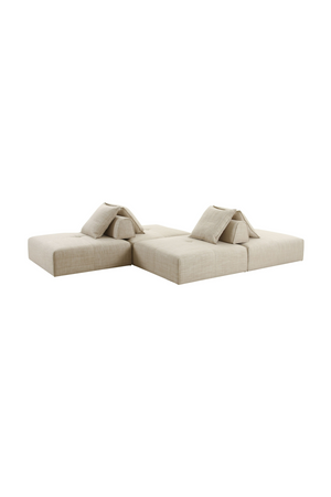  Beige Square Modular Accent Chair | Oroa.com
