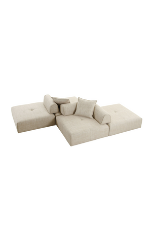   Beige Square Modular Accent Chair | Oroa.com