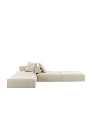   Beige Square Modular Accent Chair | Oroa.com