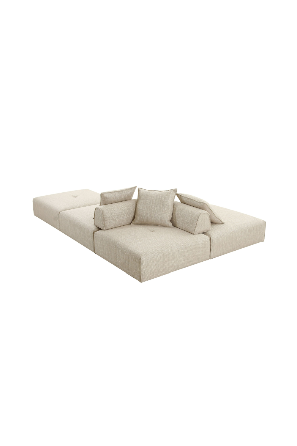   Beige Square Modular Accent Chair | Oroa.com