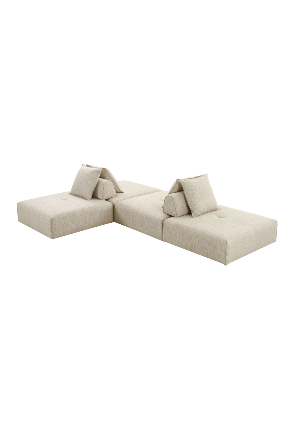   Beige Square Modular Accent Chair | Oroa.com