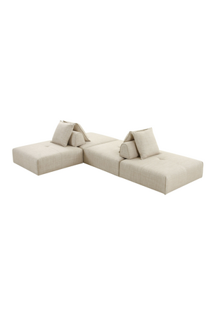   Beige Square Modular Accent Chair | Oroa.com