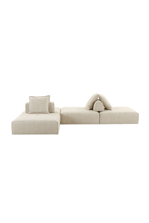   Beige Square Modular Accent Chair | Oroa.com