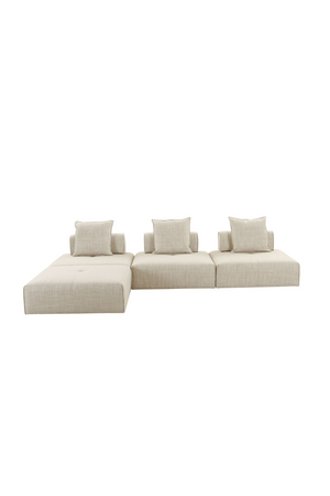   Beige Square Modular Accent Chair | Oroa.com