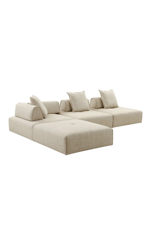   Beige Square Modular Accent Chair | Oroa.com