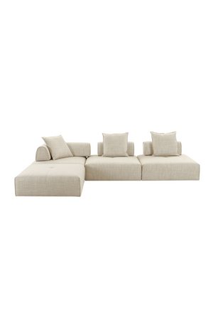   Beige Square Modular Accent Chair | Oroa.com