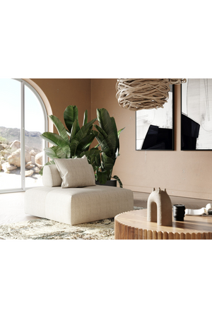   Beige Square Modular Accent Chair | Oroa.com
