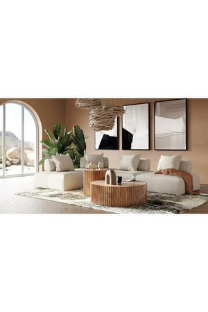   Beige Square Modular Accent Chair | Oroa.com