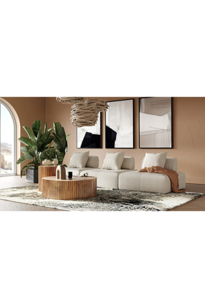   Beige Square Modular Accent Chair | Oroa.com