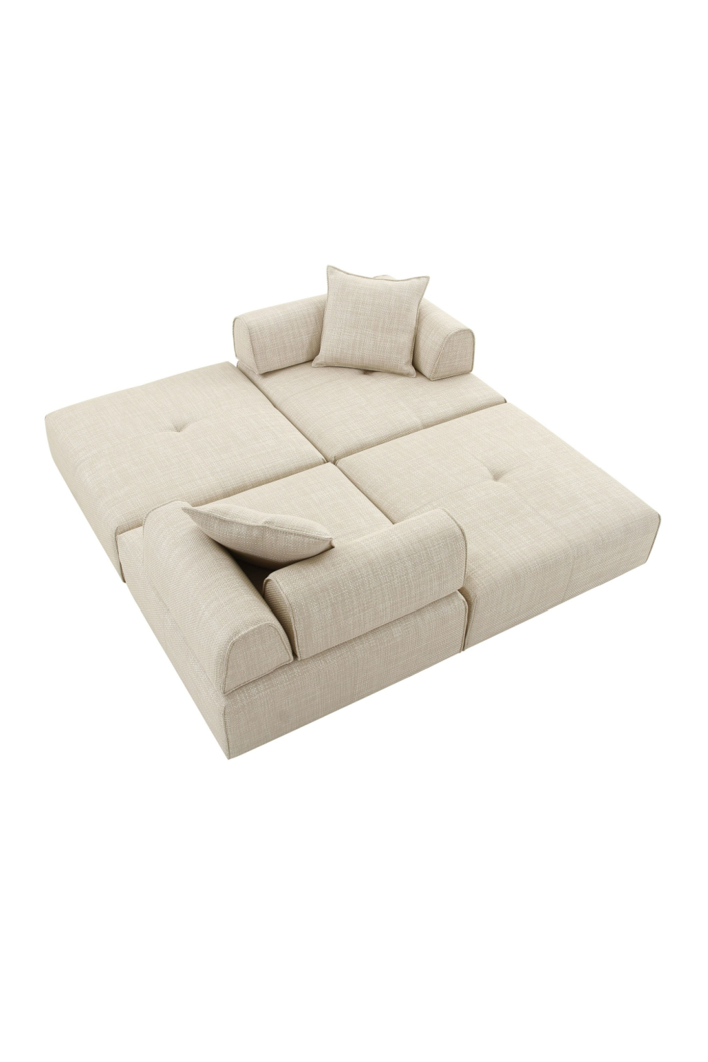   Beige Square Modular Accent Chair | Oroa.com