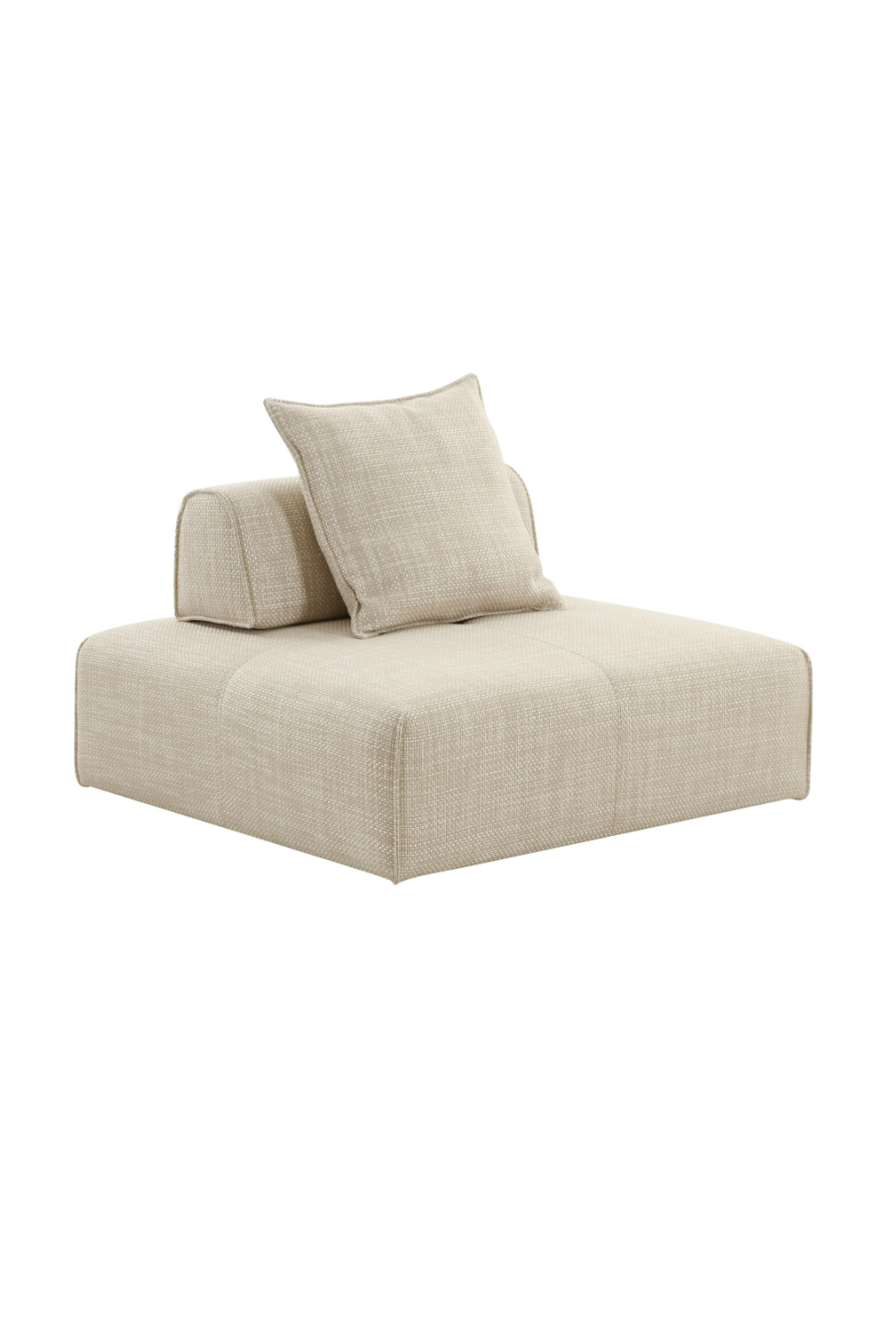   Beige Square Modular Accent Chair | Oroa.com