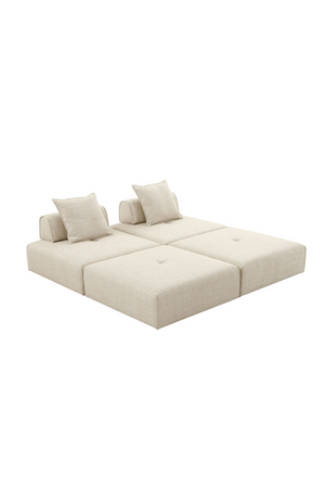   Beige Square Modular Accent Chair | Oroa.com