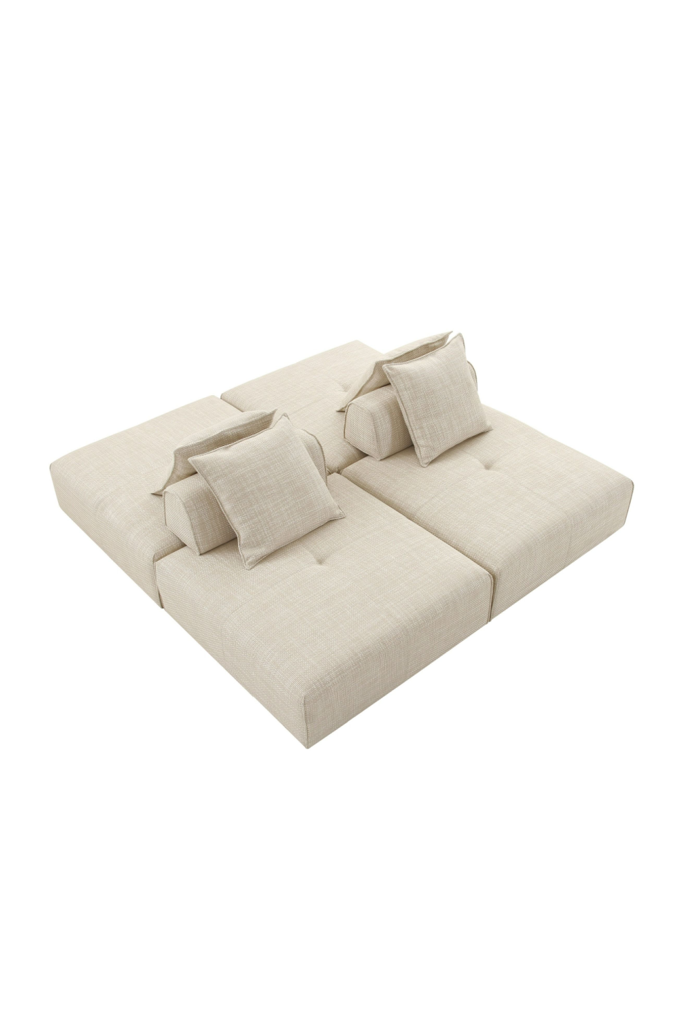   Beige Square Modular Accent Chair | Oroa.com