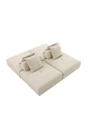   Beige Square Modular Accent Chair | Oroa.com