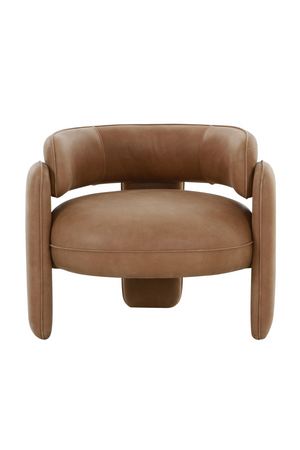   Brown Leather Accent Chair | Oroa.com
