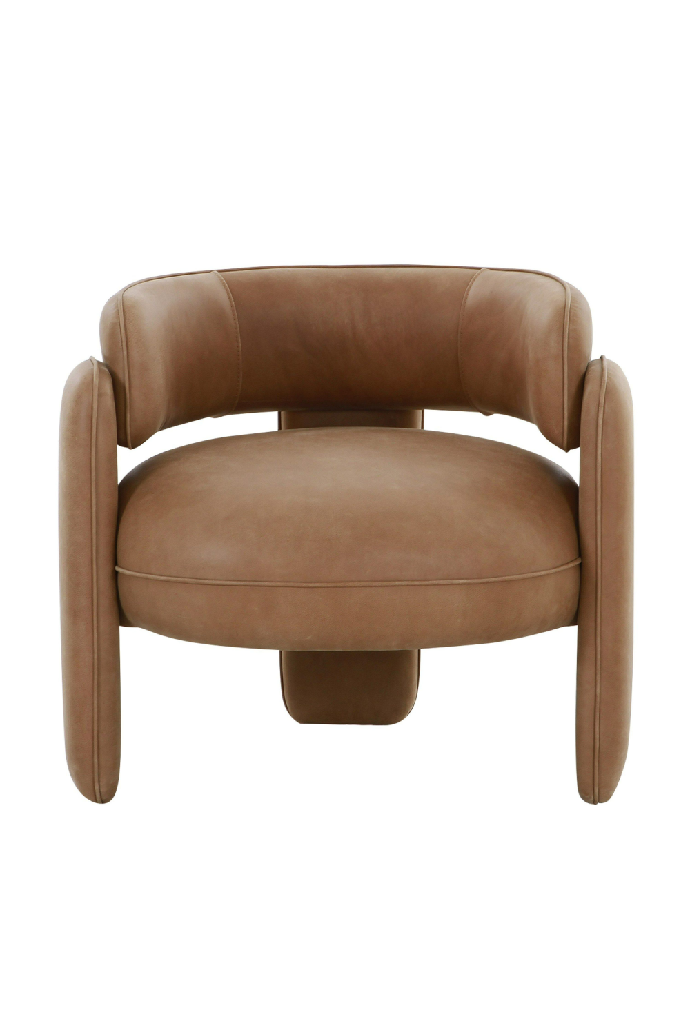   Brown Leather Accent Chair | Oroa.com