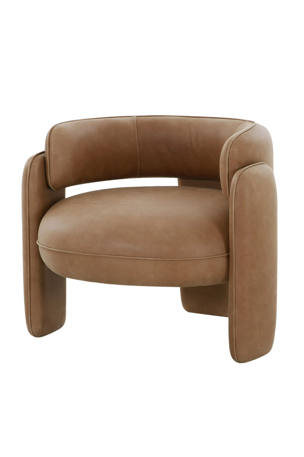   Brown Leather Accent Chair | Oroa.com