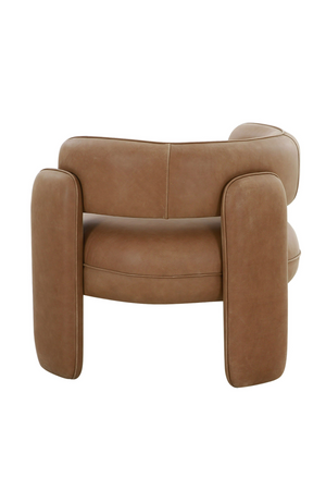  Brown Leather Accent Chair | Oroa.com