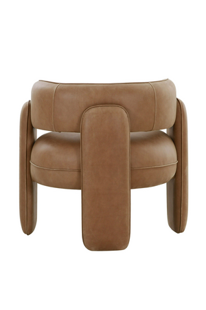  Brown Leather Accent Chair | Oroa.com