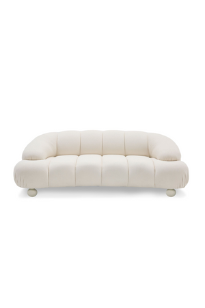   White Channeled Loveseat | Oroa.com