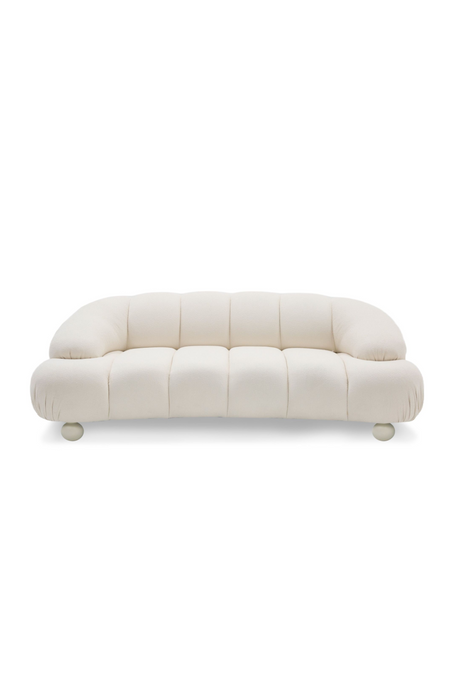   White Channeled Loveseat | Oroa.com