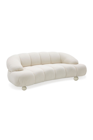   White Channeled Loveseat | Oroa.com