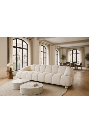  White Channeled 4-Seater Sofa | Oroa.com