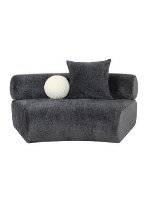   Gray Curved Armless Sofa | Oroa.com
