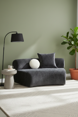   Gray Curved Armless Sofa | Oroa.com