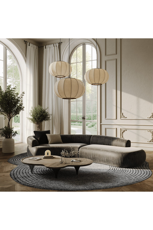   Curved Gray Sectional Sofa | Oroa.com